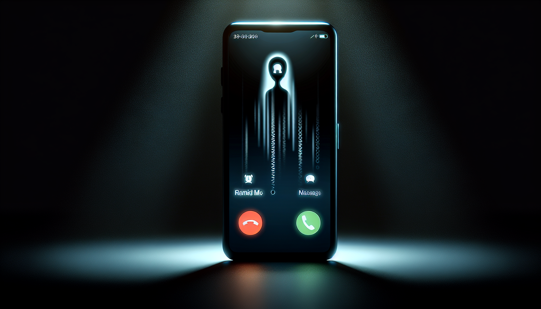 Illustration of a phone with a scam call