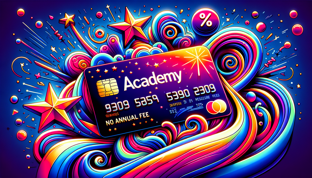 An illustration of the Academy Credit Card highlighting its key features.