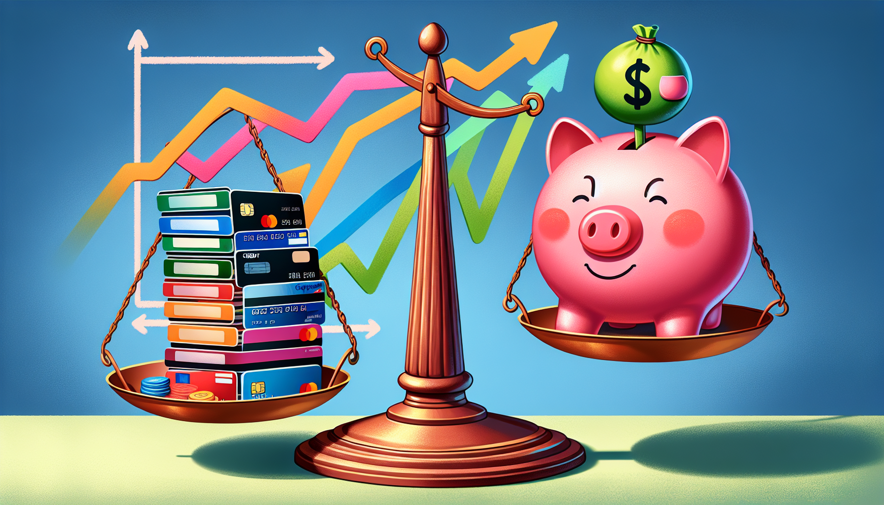 An illustration representing the concept of reducing credit utilization ratio, highlighting strategies for managing credit card balances.