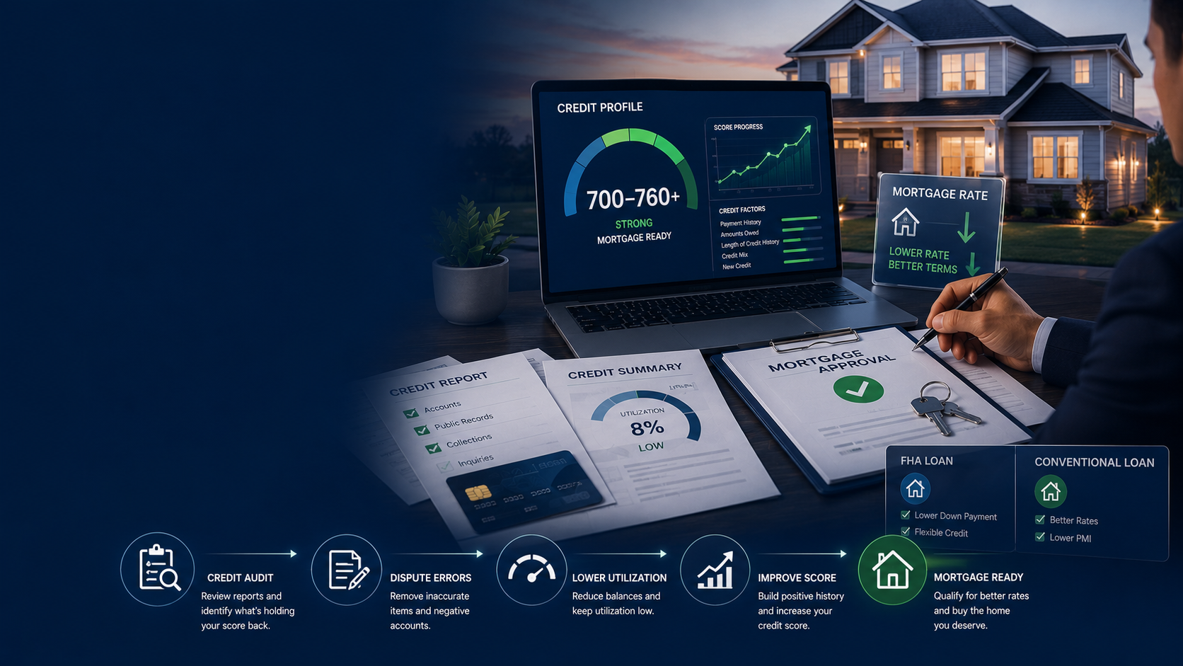 Credit repair to buy a house and get mortgage-ready