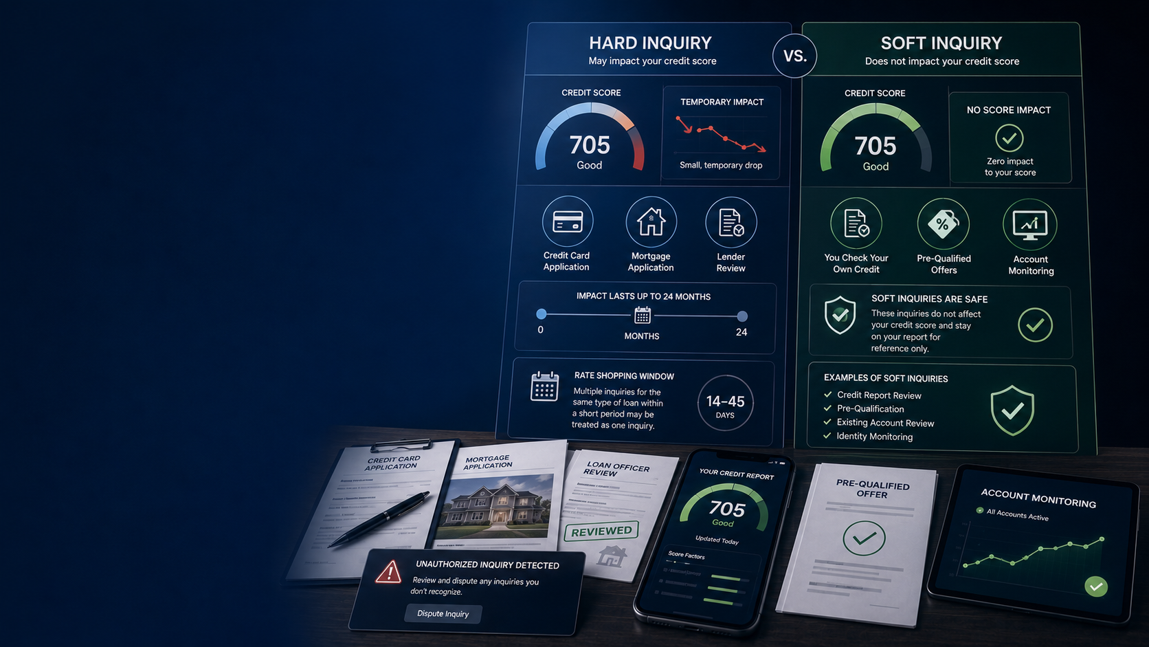Hard vs soft inquiries and how they affect your credit score