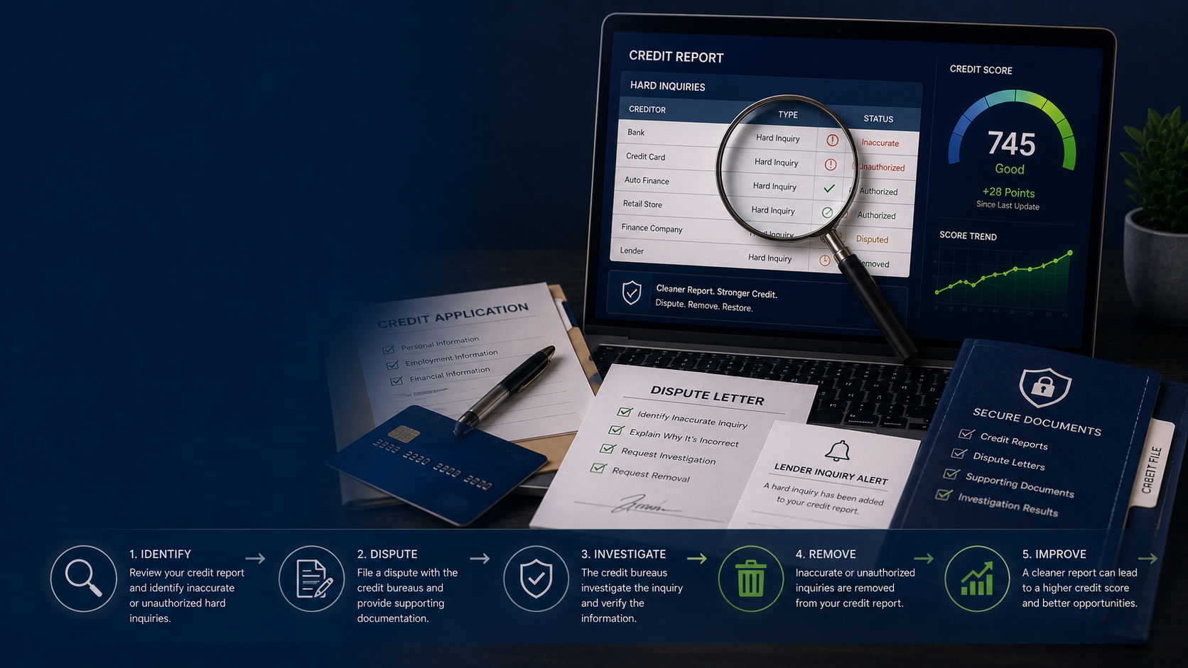 How to remove hard inquiries from your credit report