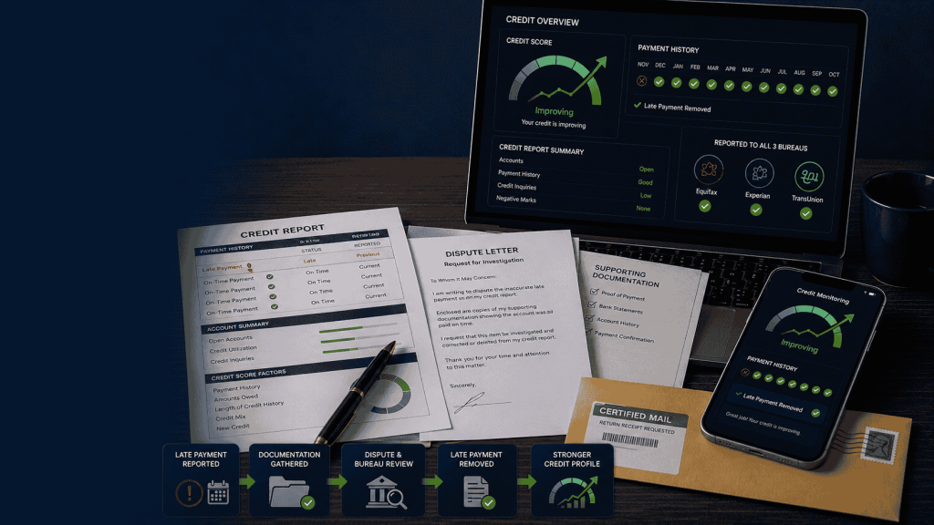 How to remove late payments from a credit report
