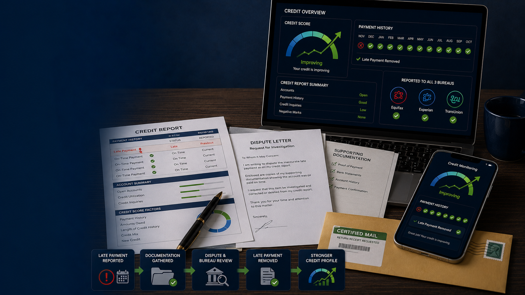 How to remove late payments from a credit report