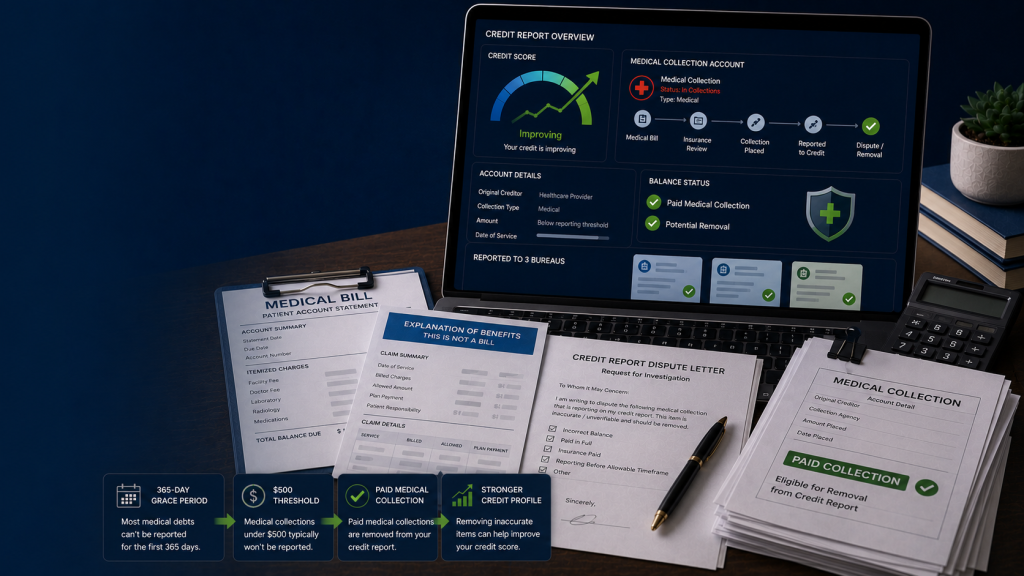Medical bills on your credit report and current medical debt reporting rules