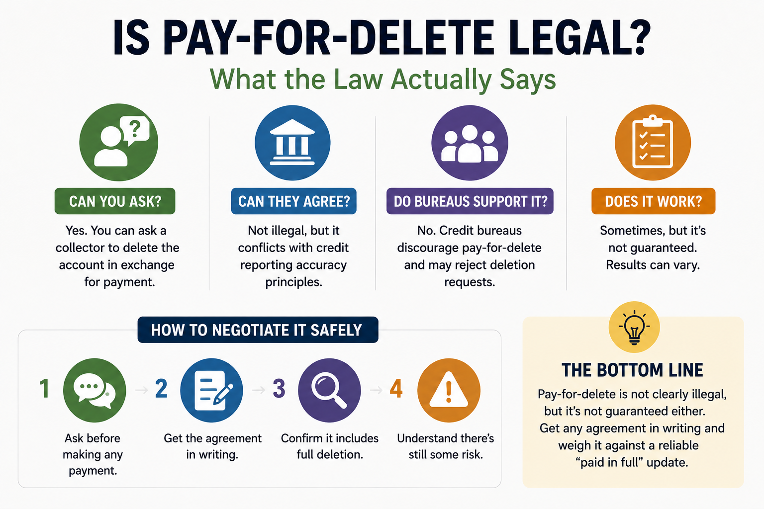 Legal analysis of whether pay-for-delete letters are allowed under the FCRA