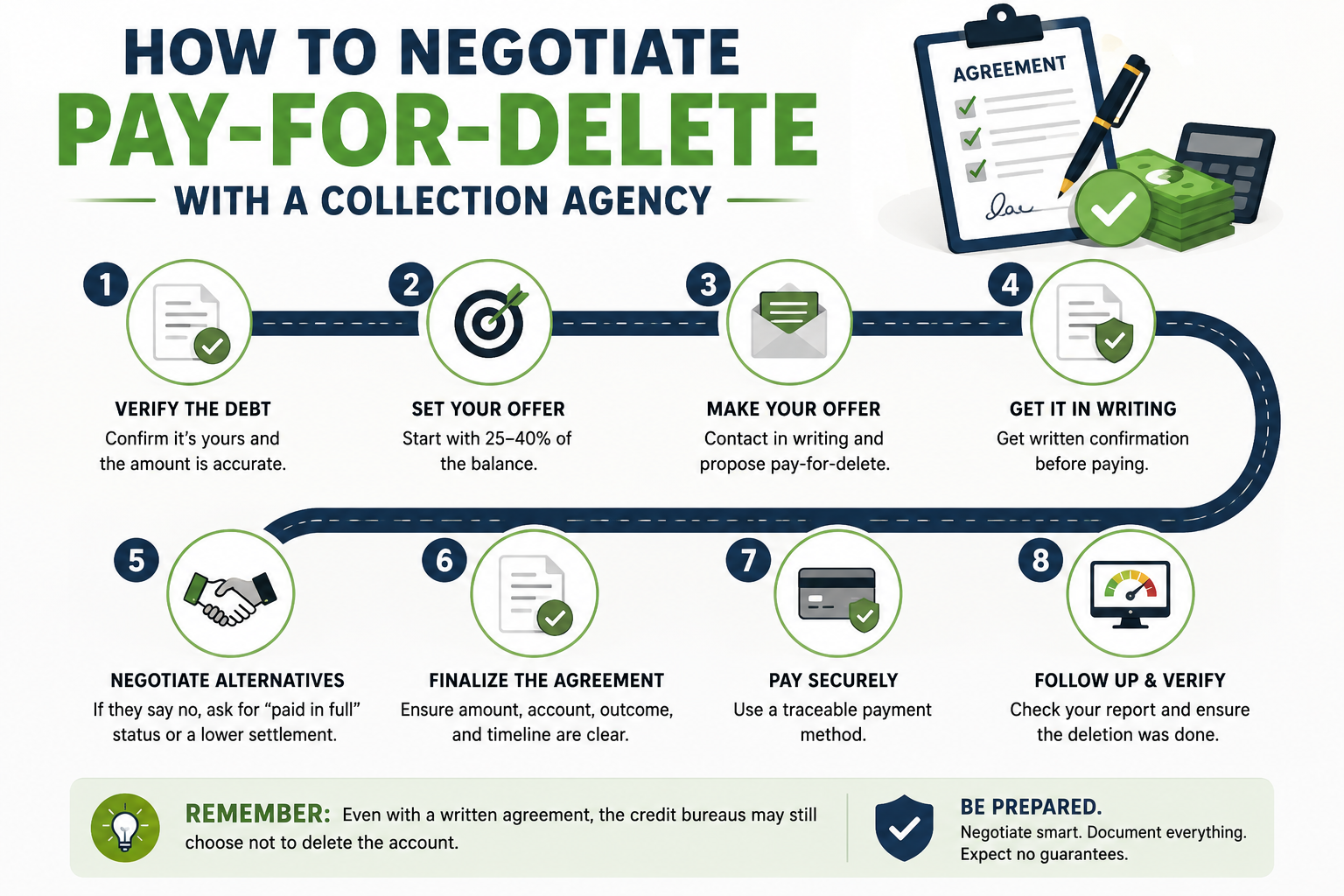 Guide to negotiating a pay-for-delete agreement with a debt collection agency